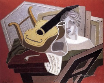 Juan Gris Painting - the musician s table 1926 Juan Gris